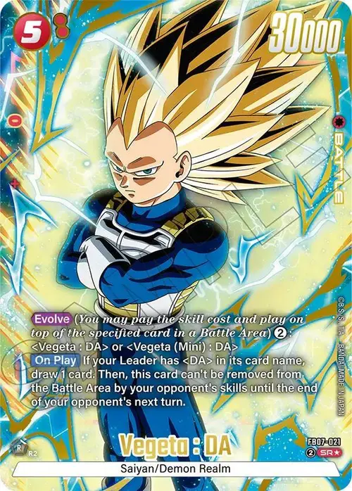 Vegeta : DA (Alternate Art) card art