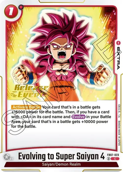 Evolving to Super Saiyan 4 card art