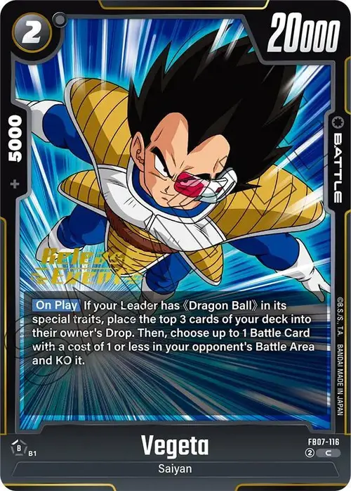Vegeta card art