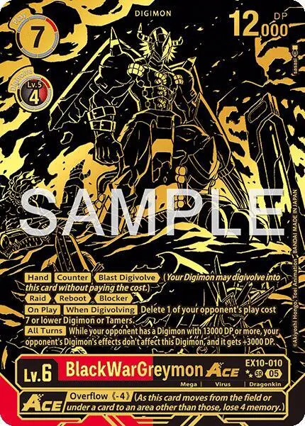 BlackWarGreymon ACE (Rare Pull) card art