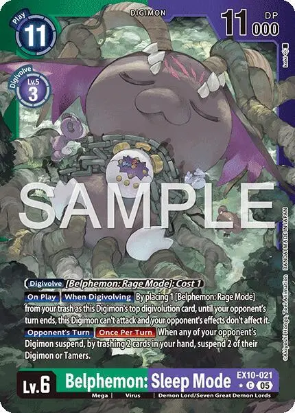 Belphemon: Sleep Mode (Limited Foil) card art