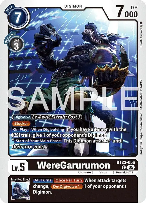 WereGarurumon card art