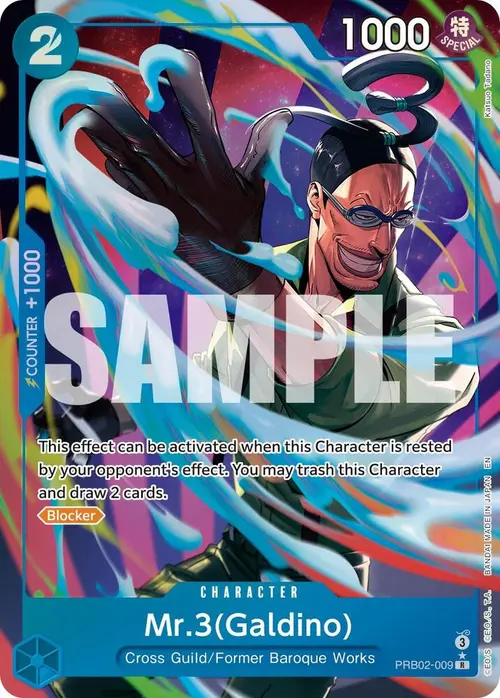 Mr.3(Galdino) - PRB02-009 (Alternate Art) card art