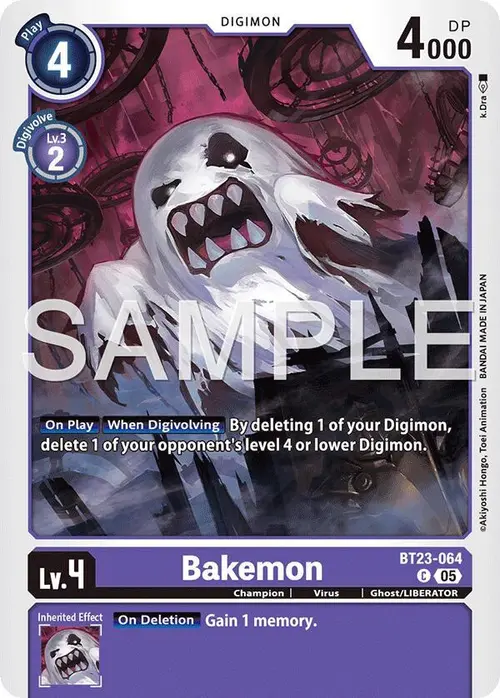 Bakemon card art