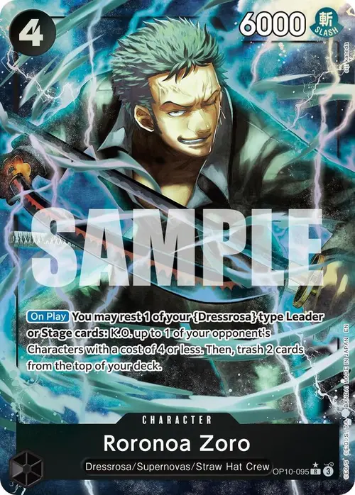 Roronoa Zoro - OP10-095 (Alternate Art) card art
