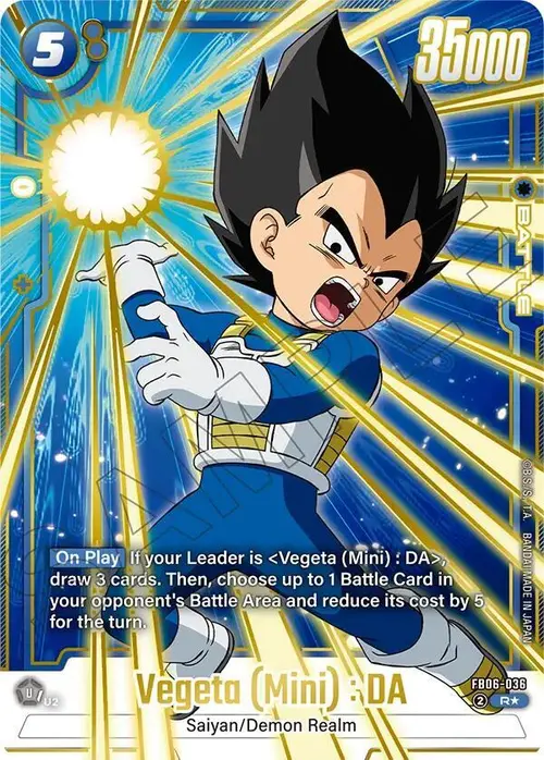 Vegeta (Mini) : DA (Gold) card art