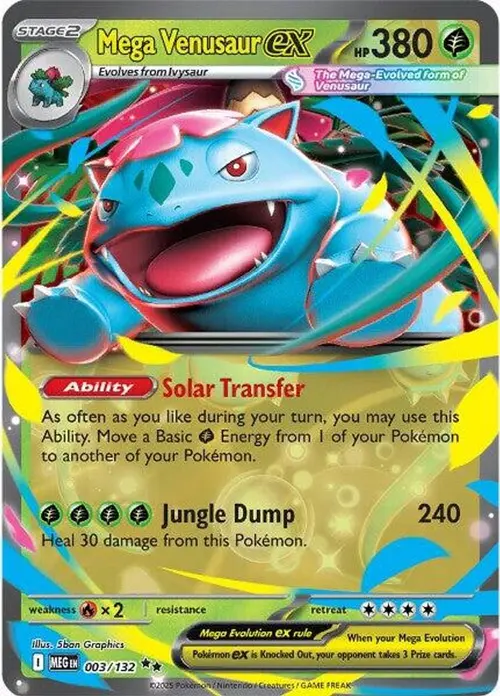 Mega Venusaur ex - 003/132 card art