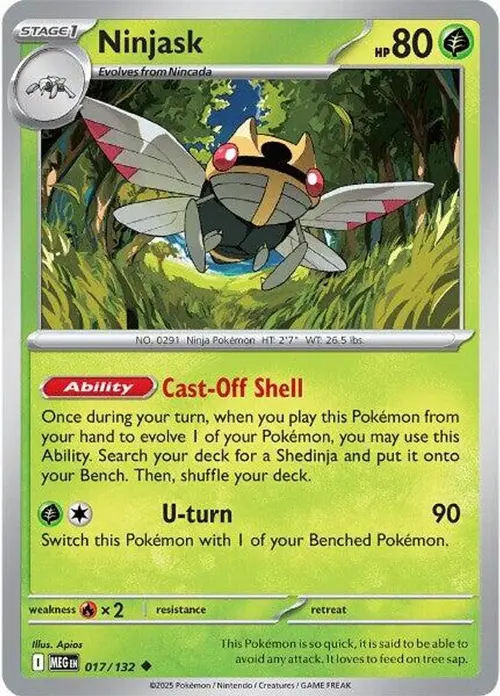 Ninjask - 017/132 card art
