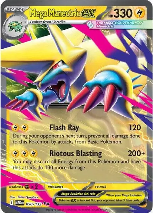 Mega Manectric ex - 050/132 card art