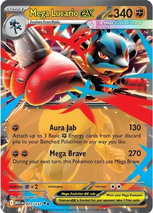 Mega Lucario ex - 077/132 card art