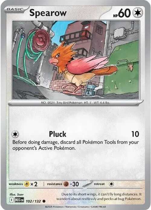 Spearow - 102/132 card art