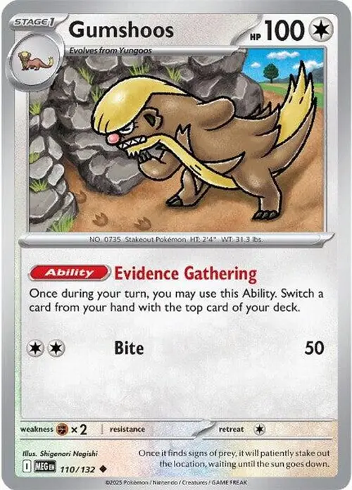 Gumshoos - 110/132 card art