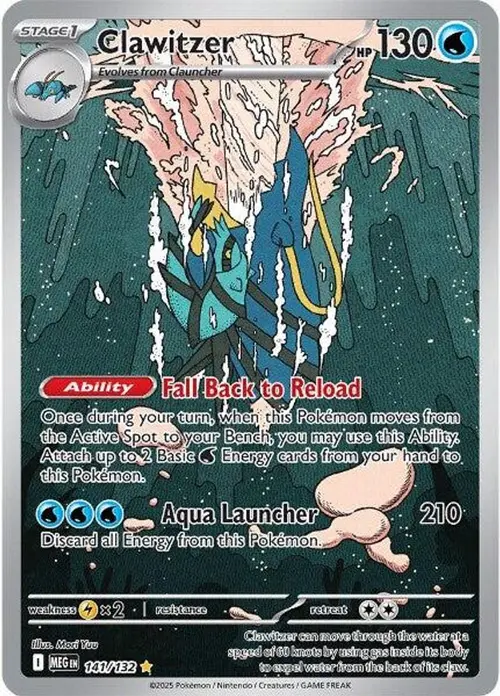 Clawitzer - 141/132 card art