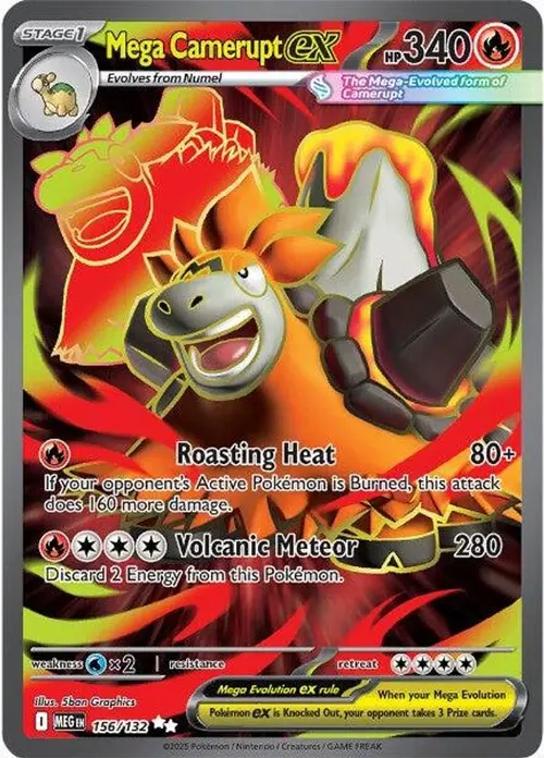 Mega Camerupt ex - 156/132 card art