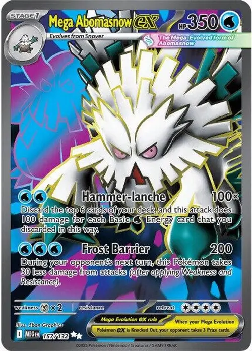 Mega Abomasnow ex - 157/132 card art