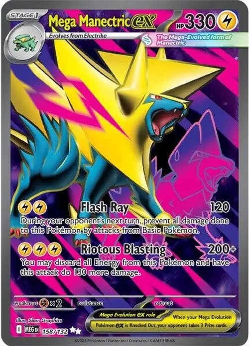 Mega Manectric ex - 158/132 card art