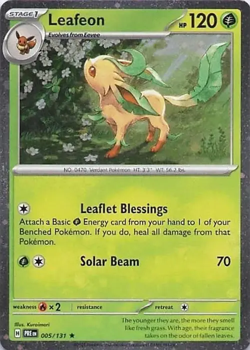 Leafeon - 005/131 (Cosmos Holo) card art