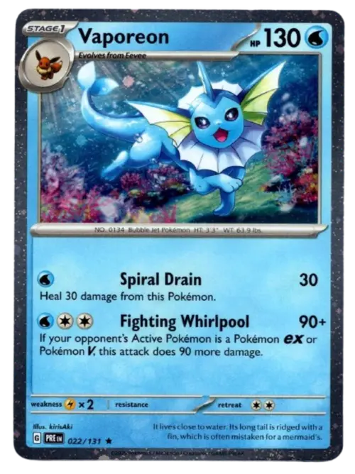Vaporeon - 022/131 (Cosmos Holo) card art