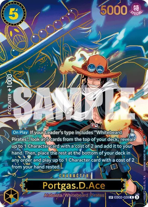 Portgas.D.Ace - EB02-028 (SP) card art