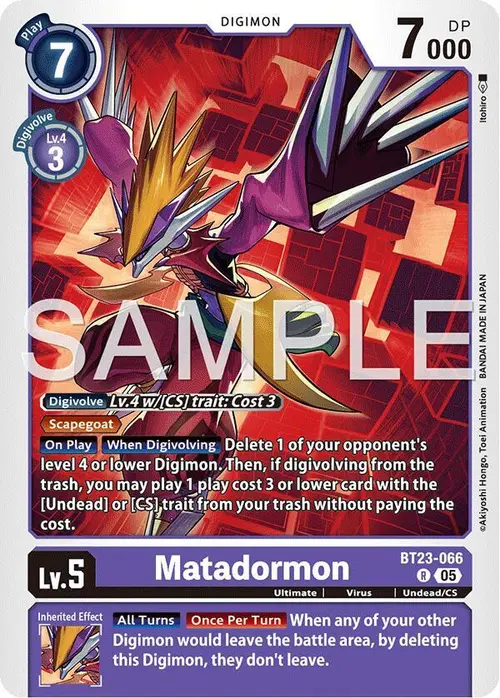 Matadormon card art