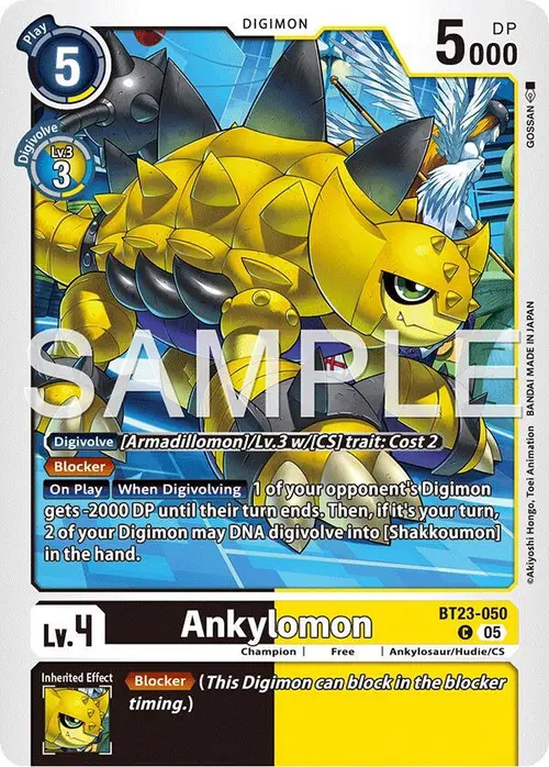 Ankylomon card art