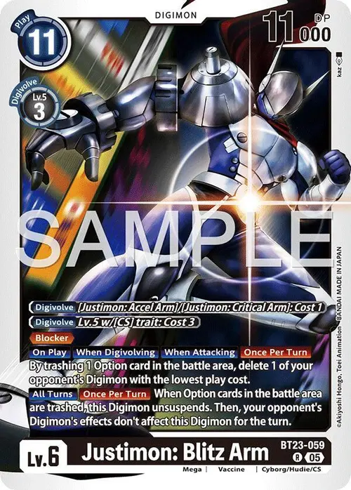 Justimon: Blitz Arm card art