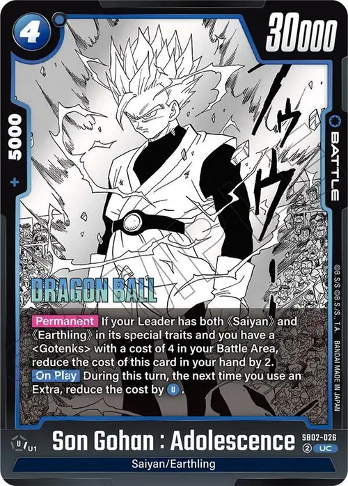 Son Gohan : Adolescence card art