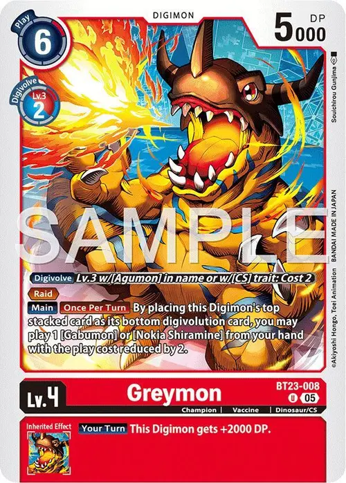 Greymon card art