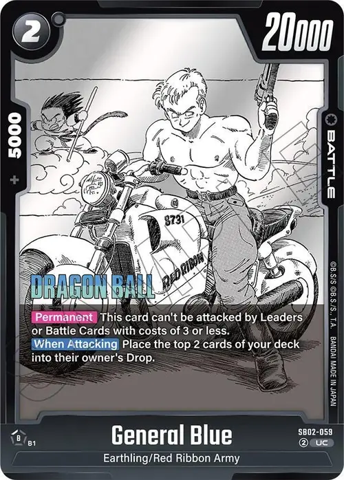 General Blue card art