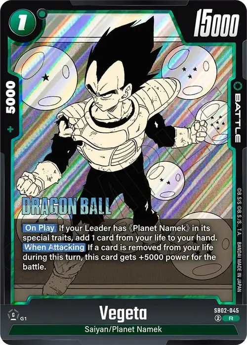 Vegeta card art