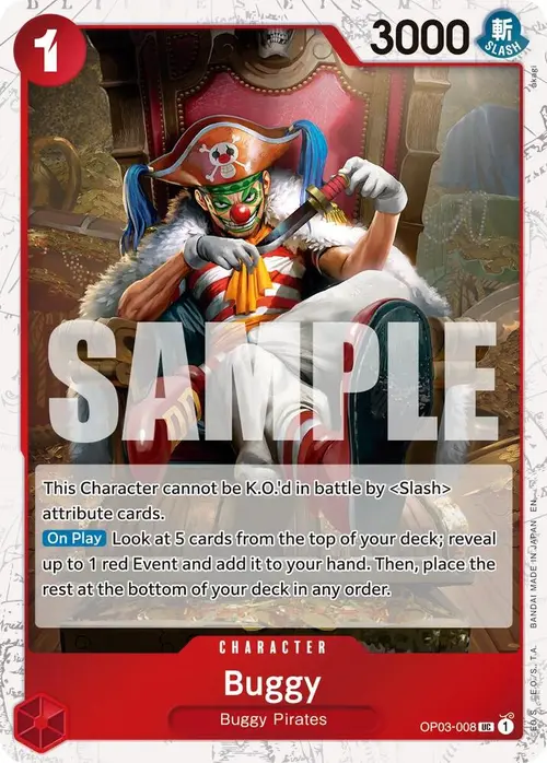 Buggy - OP03-008 (Pirate Foil) card art