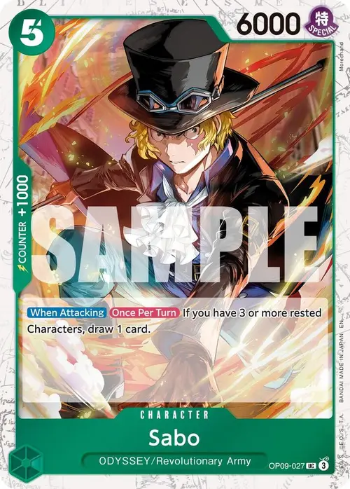 Sabo - OP09-027 (Pirate Foil) card art