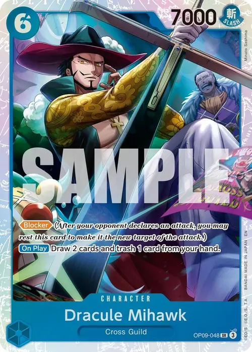 Dracule Mihawk - OP09-048 (Reprint) card art