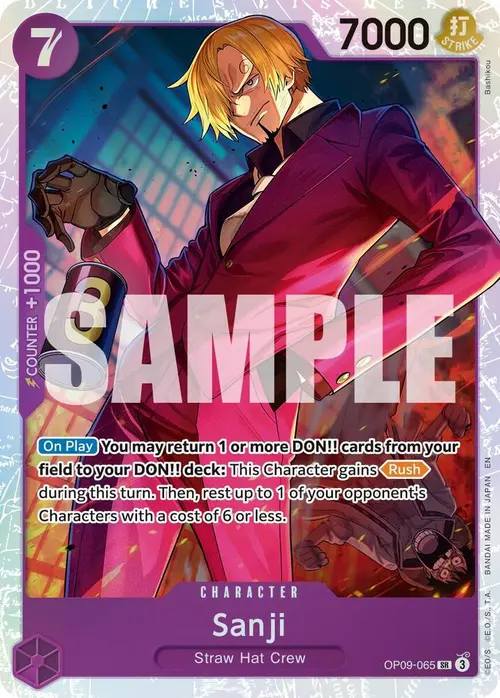 Sanji - OP09-065 (Reprint) card art