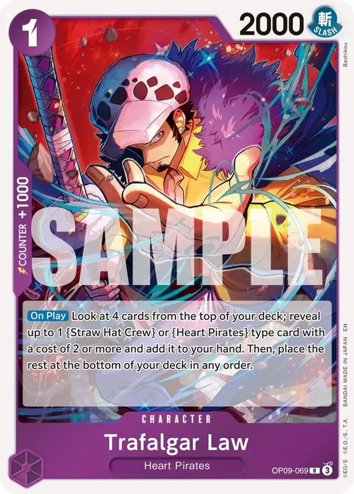 Trafalgar Law - OP09-069 (Reprint) card art