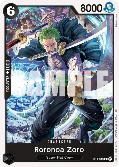 Roronoa Zoro - ST14-013 (Reprint) card art