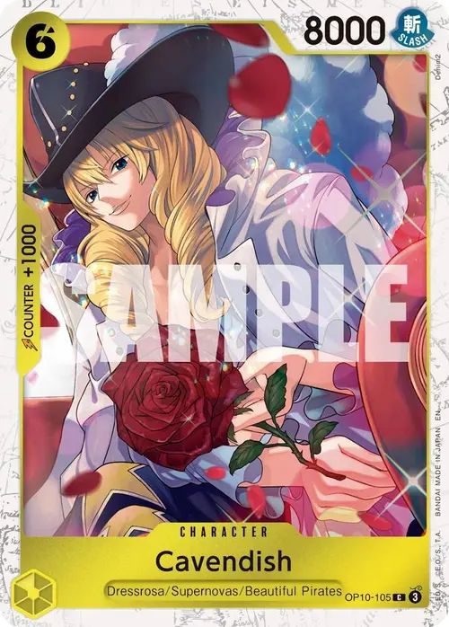 Cavendish - OP10-105 (Pirate Foil) card art