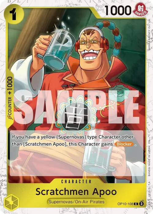 Scratchmen Apoo - OP10-108 (Pirate Foil) card art