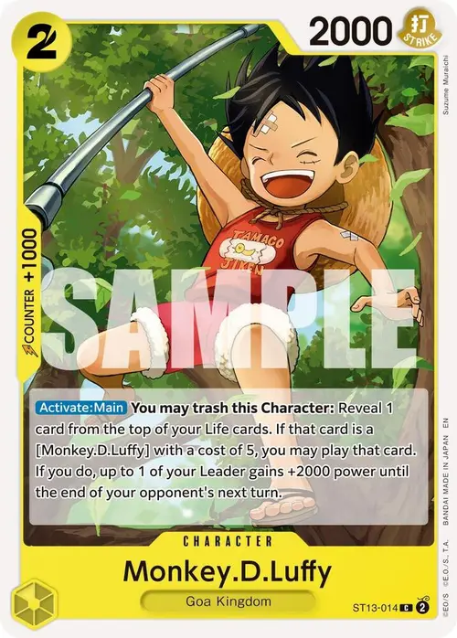 Monkey.D.Luffy - ST13-014 (Reprint) card art