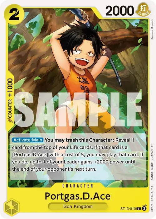 Portgas.D.Ace - ST13-010 (Reprint) card art