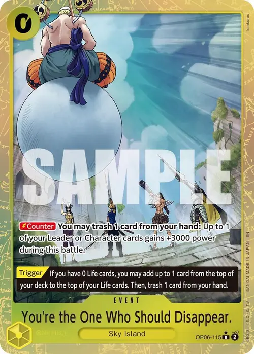 You're the One Who Should Disappear (Alternate Art) card art