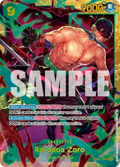 Roronoa Zoro - OP06-118 (Reprint) card art