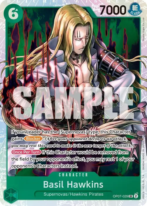 Basil Hawkins - OP07-029 (Reprint) card art