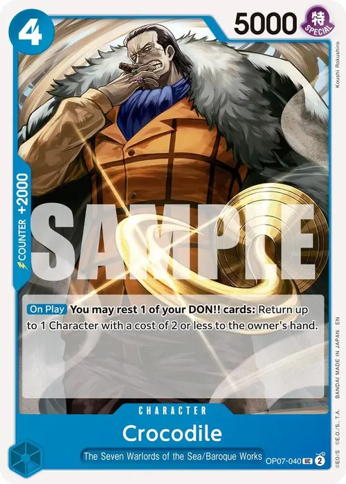 Crocodile - OP07-040 (Reprint) card art