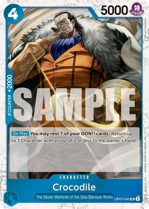 Crocodile - OP07-040 (Pirate Foil) card art
