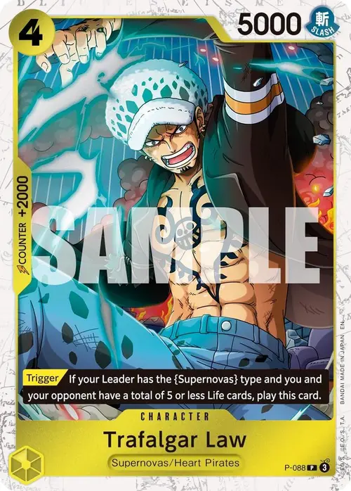 Trafalgar Law -  P-088 (Pirate Foil) card art