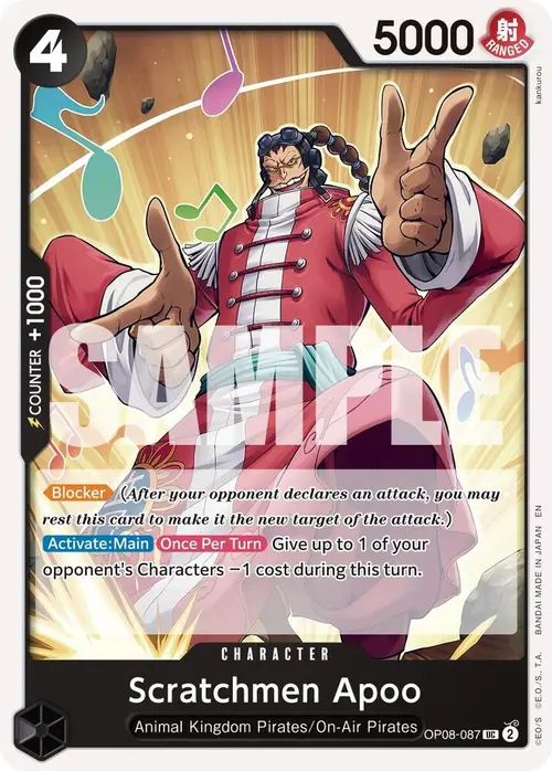 Scratchmen Apoo - OP08-087 (Reprint) card art