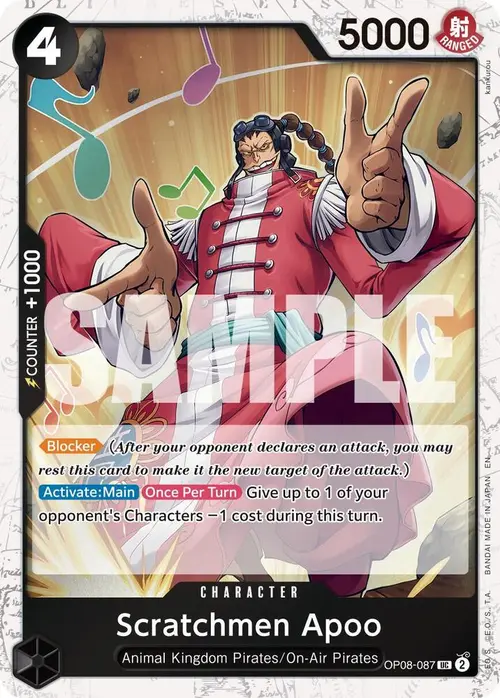 Scratchmen Apoo - OP08-087 (Pirate Foil) card art