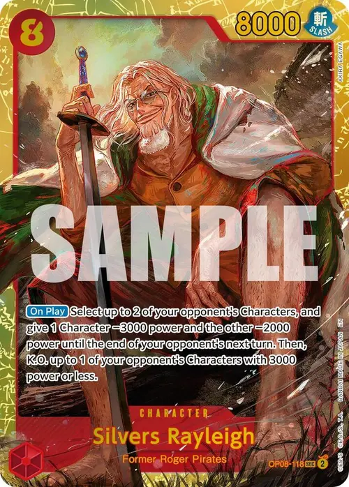 Silvers Rayleigh - OP08-118 (Reprint) card art