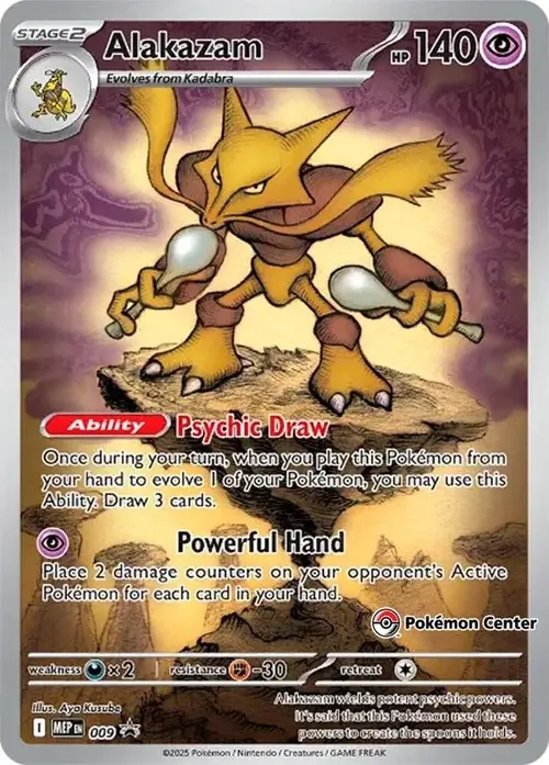 Alakazam - 009 (Pokemon Center Exclusive) card art